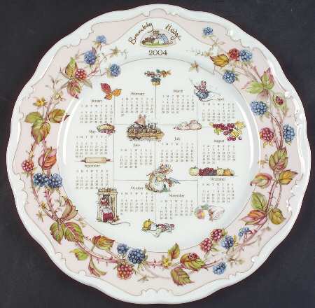 Brambly Hedge 2004 Calendar Plate