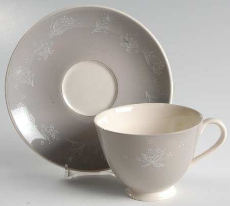 Bridal Veil Footed Cup & Saucer Set