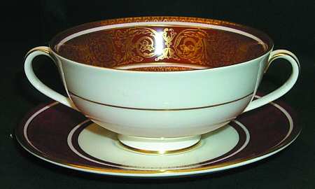 Buckingham Footed Cream Soup Bowl & Saucer Set