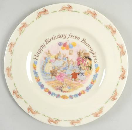Bunnykins (Albion Shape) Happy Birthday Salad Plate