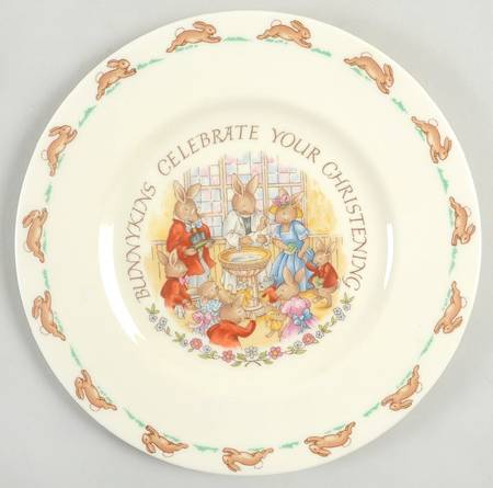 Bunnykins (Albion Shape) Christening Salad Plate
