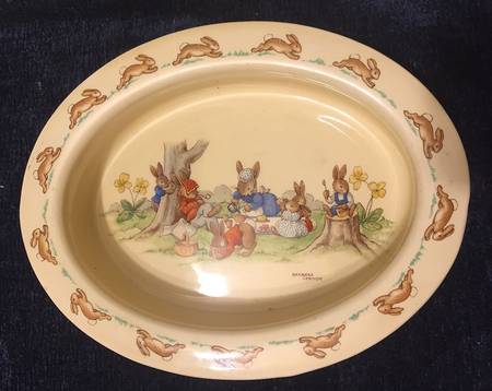 Bunnykins (Albion Shape) 8" Oval Baby Plate