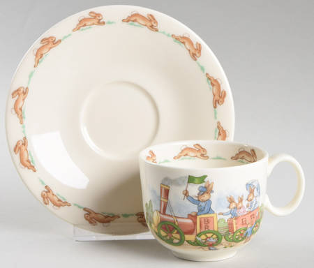 Bunnykins (Albion Shape) Flat Cup & Saucer Set