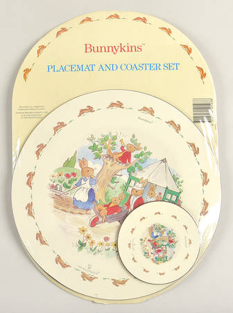 Bunnykins (Albion Shape) Round Cork Board Placemat & Coaster Set