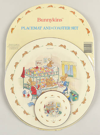 Bunnykins (Albion Shape) Round Cork Board Placemat & Coaster Set