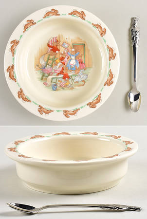 Bunnykins (Albion Shape) 2-Piece Nursery Set (Plate and Spoon)