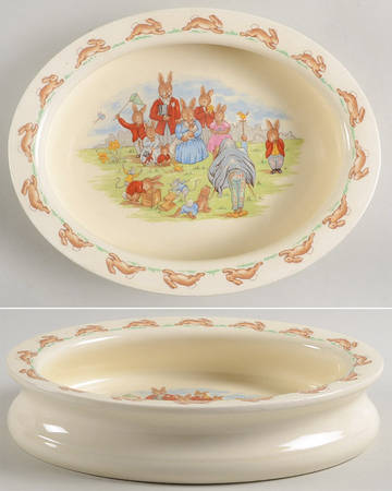 Bunnykins (Albion Shape) 8" Oval Baby Plate