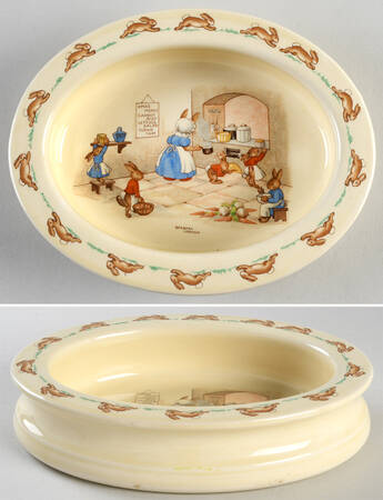 Bunnykins (Albion Shape) 8" Oval Baby Plate