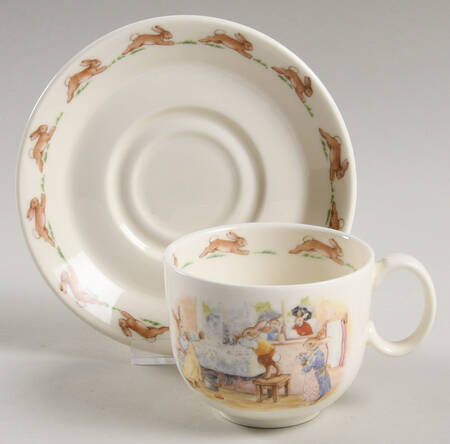 Bunnykins (Albion Shape) Flat Cup & Saucer Set