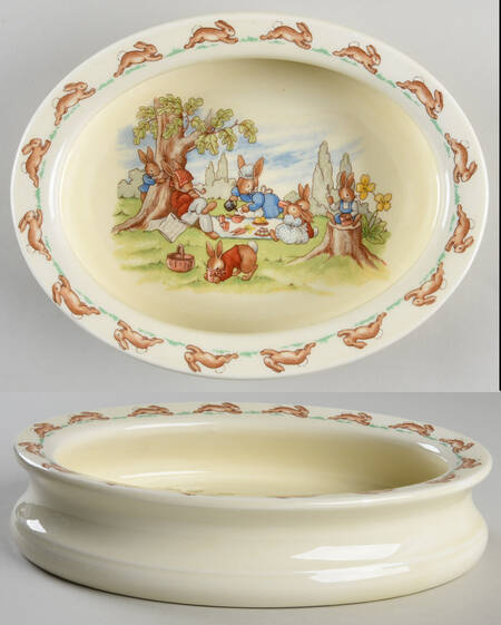 Bunnykins (Albion Shape) 8" Oval Baby Plate