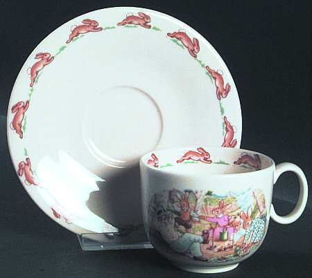 Bunnykins (Albion Shape) Flat Cup & Saucer Set
