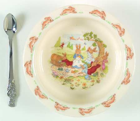 Bunnykins (Albion Shape) 2-Piece Nursery Set (Plate and Spoon)