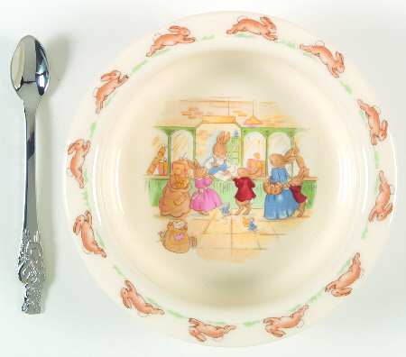 Bunnykins (Albion Shape) 2-Piece Nursery Set (Plate and Spoon)