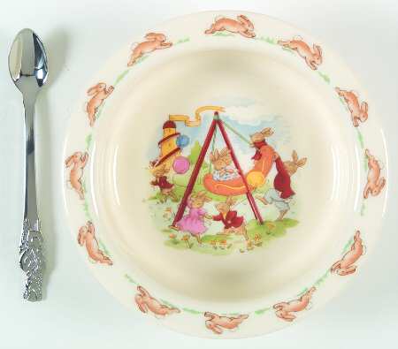 Bunnykins (Albion Shape) 2-Piece Nursery Set (Plate and Spoon)