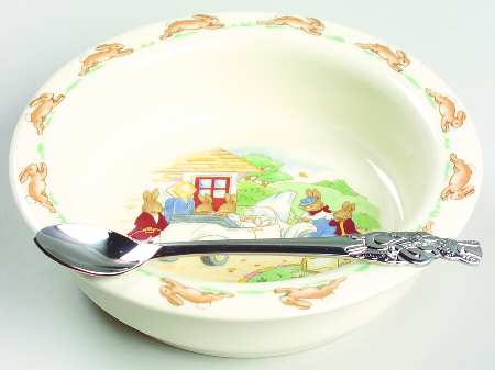 Bunnykins (Albion Shape) 2-Piece Nursery Set (Plate and Spoon)