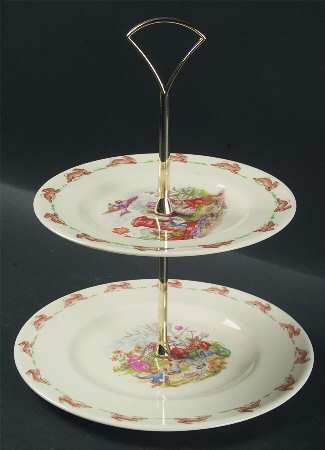 Bunnykins (Albion Shape) 2-Tiered Serving Tray (Salad & Bread/Butter Plate)