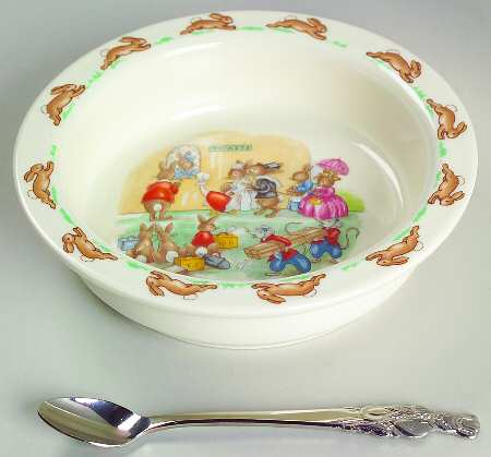 Bunnykins (Albion Shape) 2-Piece Nursery Set (Plate and Spoon)