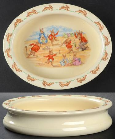 Bunnykins (Albion Shape) 8" Oval Baby Plate