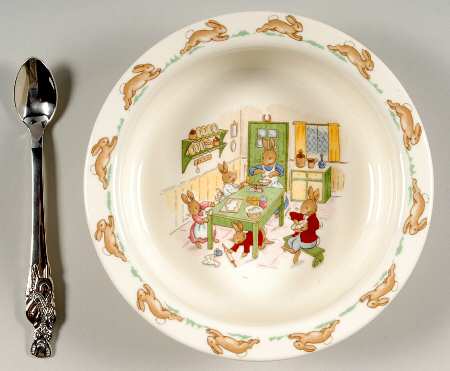 Bunnykins (Albion Shape) 2-Piece Nursery Set (Plate and Spoon)