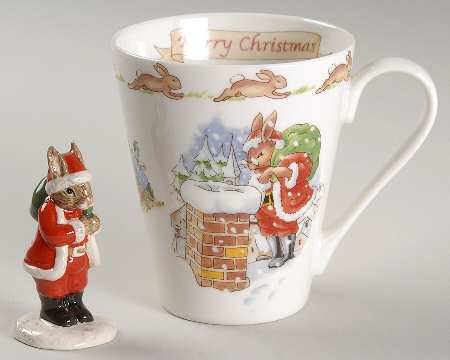 Bunnykins (Albion Shape) (Merry Christmas) Mug & Figurine Set