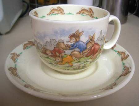 Bunnykins (Albion Shape) Flat Cup & Saucer Set