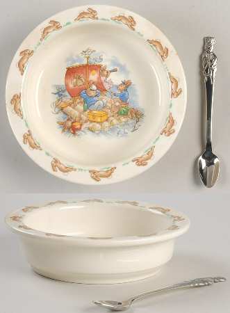Bunnykins (Albion Shape) 2-Piece Nursery Set (Plate and Spoon)