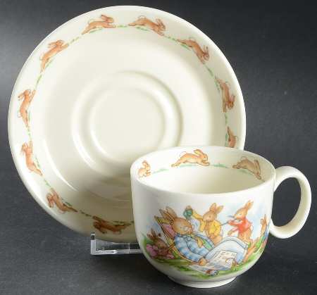 Bunnykins (Albion Shape) Flat Cup & Saucer Set