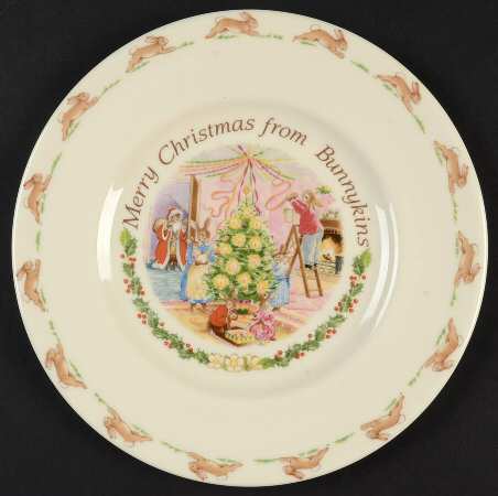Bunnykins (Albion Shape) Merry Christmas Salad Plate