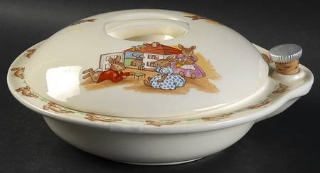 Bunnykins (Albion Shape) Hot Water Plate with Cover