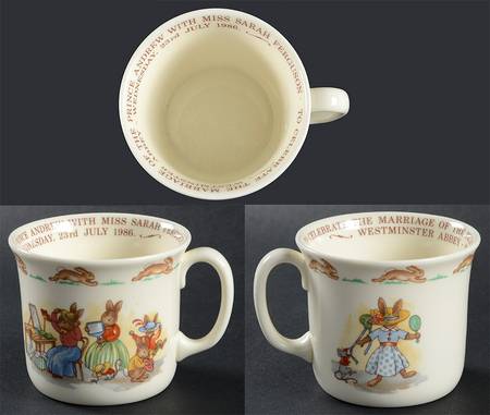 Bunnykins (Albion Shape) 1 Handled Marriage Commemorative Hug a Mug
