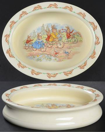Bunnykins (Albion Shape) 8" Oval Baby Plate