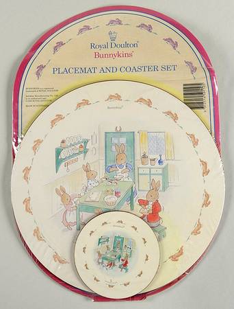 Bunnykins (Albion Shape) Round Cork Board Placemat & Coaster Set
