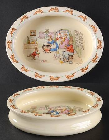 Bunnykins (Albion Shape) 8" Oval Baby Plate