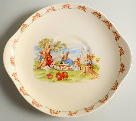 Bunnykins (Albion Shape) Plate-Cake/Handled