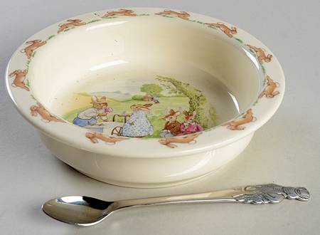 Bunnykins (Albion Shape) 2-Piece Nursery Set (Plate and Spoon)