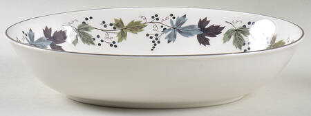Burgundy 9" Oval Vegetable Bowl