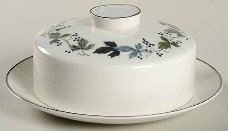 Burgundy Round Covered Butter