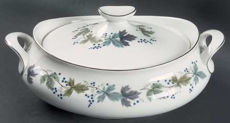 Burgundy Oval Covered Vegetable