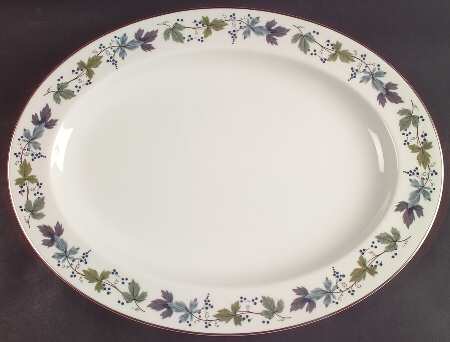 Burgundy 16" Oval Serving Platter