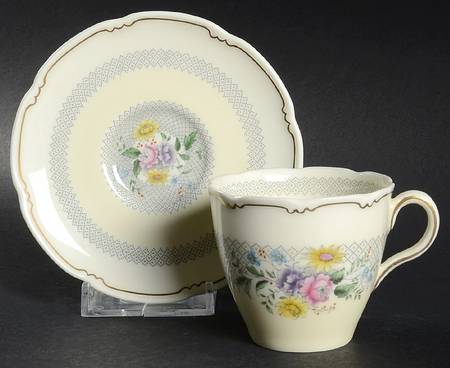 Burnham Flat Demitasse Cup & Saucer Set