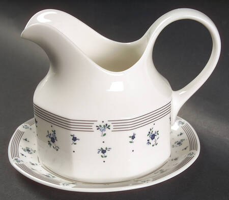 Calico Blue Gravy Boat & Underplate