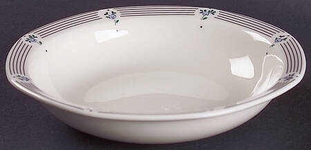 Calico Blue Rim Cereal Bowl