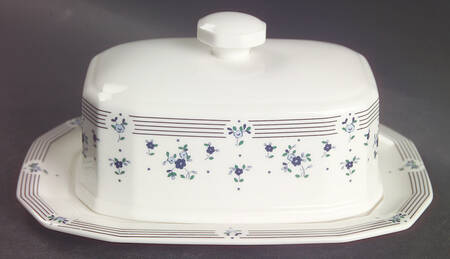 Calico Blue Square Covered Butter