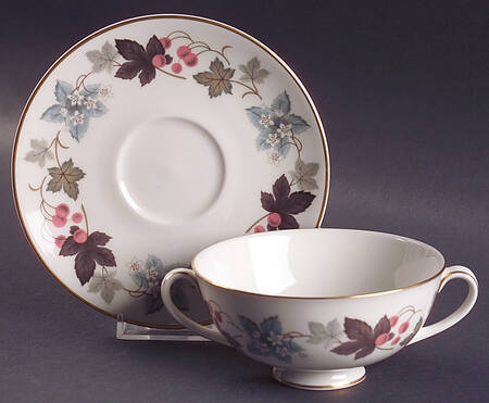 Camelot Footed Cream Soup Bowl & Saucer Set