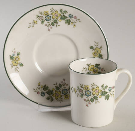 Campagna Green Flat Demitasse Cup & Saucer Set