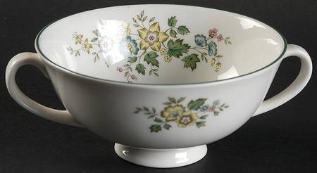 Campagna Green Footed Cream Soup Bowl