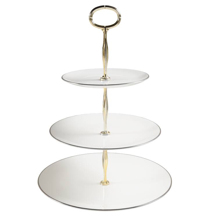 Carousel 13 7/8"-14 1/4" 3-Tiered Serving Tray(DP,SP,BB) HC