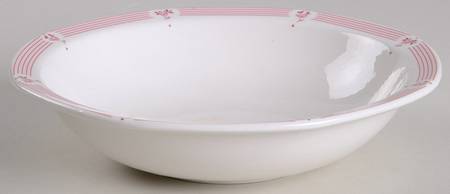 Calico Red Rim Soup Bowl