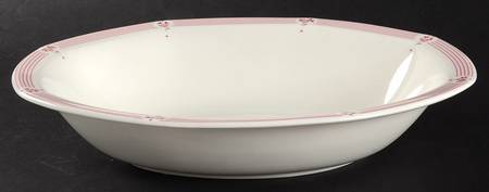 Calico Red 10" Oval Vegetable Bowl