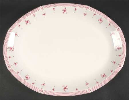 Calico Red 16" Oval Serving Platter
